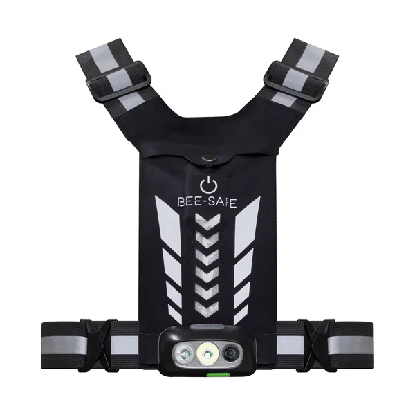 Bee-Safe Led Harness USB Phone Pocket Glow 300 Lumen Silver
