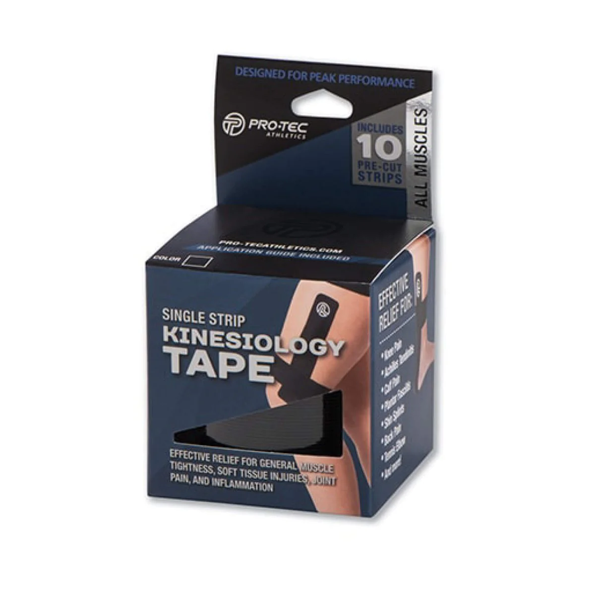 PTKines-I Tape Black Kinesiology Tape - Single Roll- I Tape - Image 4
